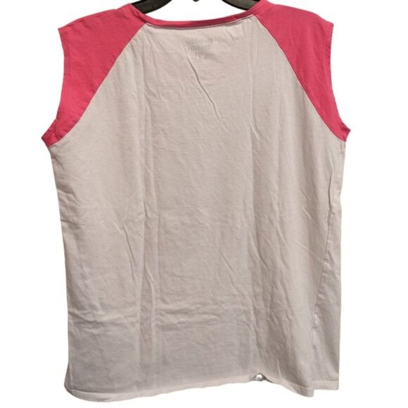 Beautiful Disaster Sleeveless Budweiser Baseball T-shirt BD Logos Women's XL - Picture 2 of 7